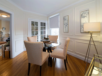 Gleaming hardwood floors